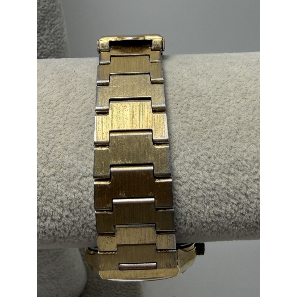 Bulova‎ Set-O-Matic Dual-Day Automatic Mens Watch 34MM 7" 1977 Working Gold Tone - Picture 4 of 9